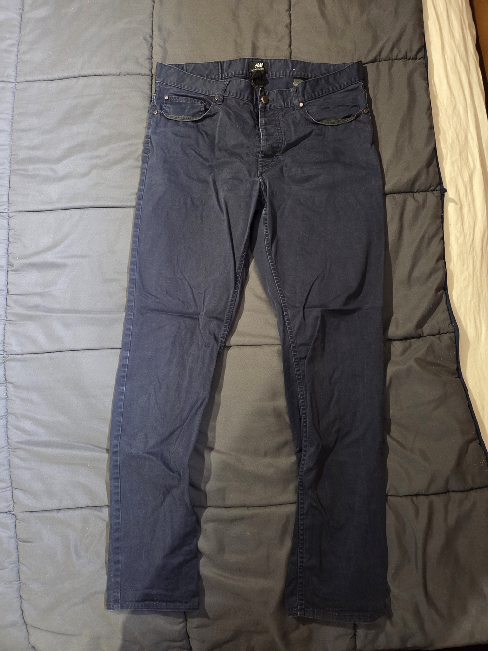 H&M Men's Dark Navy Straight Leg Jeans